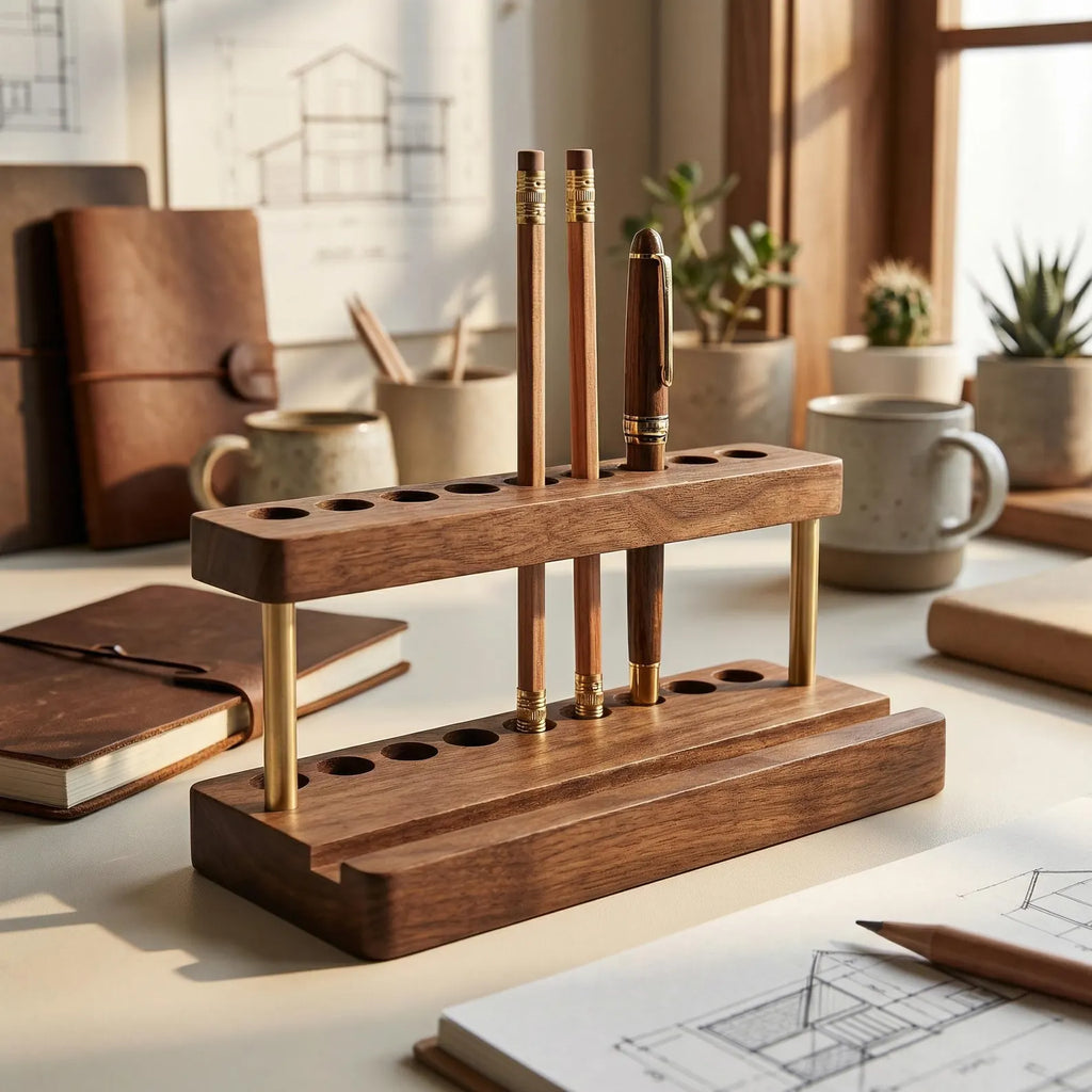 Walnut Wood Pen Holder